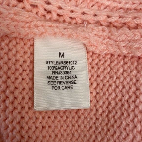 NWT No Comment Ladies Knit Peach Cardigan Sweater - Picture 5 of 5